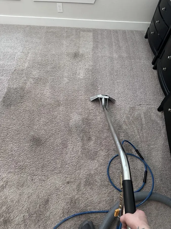 Cleaned lanes next to carpet we had not reached yet